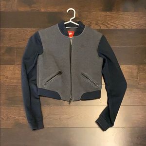Nike cropped jersey knit bomber
